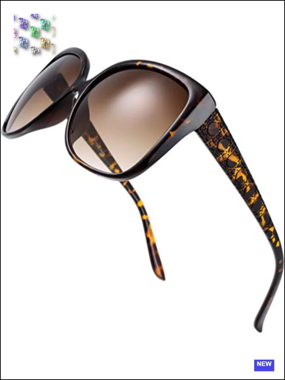 Oversized Cat Eye Jackie O Sunglasses - UV Protection, Flexible, Gift Ready